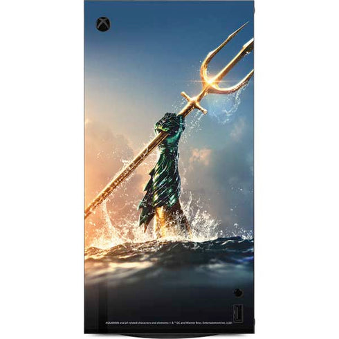 DC Comics Aquaman Movie Poster Trident XBox Series X Digital Edition Console Skin